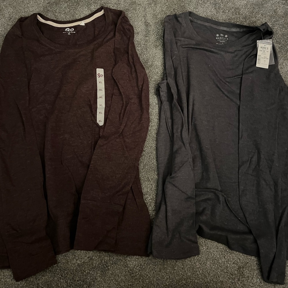 So Brown Long Sleeve Tee NWT Size XL